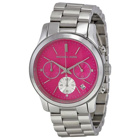 michael kors pink runway watch|michael kors runway chronograph.